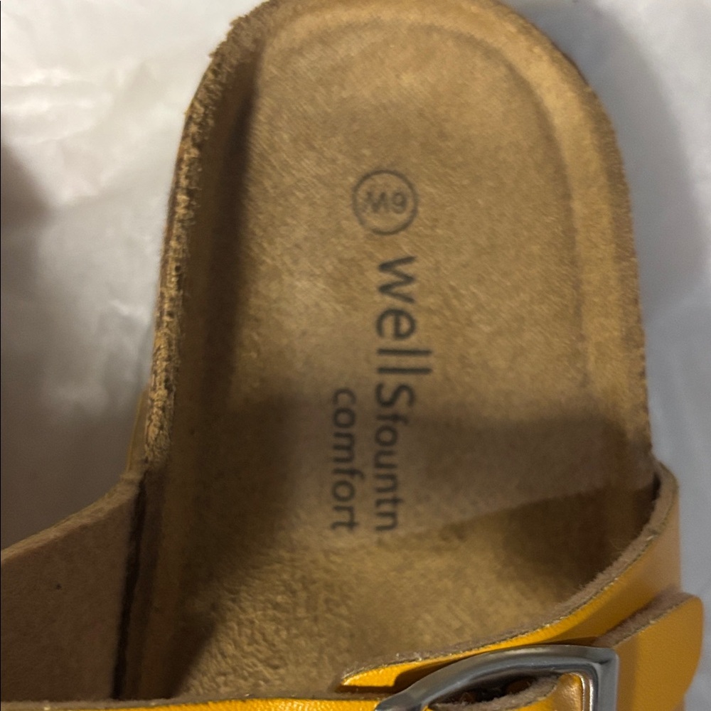 Yellow Double Strap Buckle Sandals - Picture 3 of 7